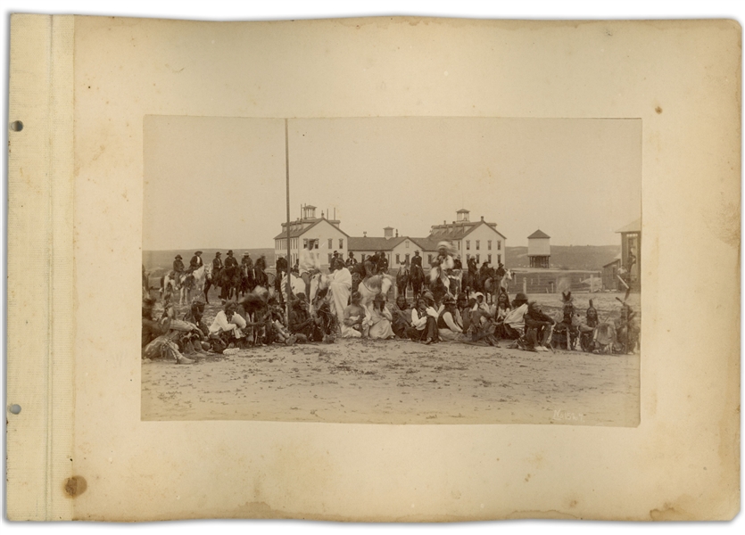 Two Original Photographs From 1890-91 of the Pine Ridge Agency, Near the Site of the Wounded Knee Massacre